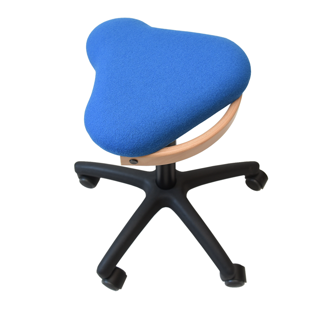 Ergoret Arbejdsstol ergonomisk stol fra Klarskov møbler ApS med gaspatron, polstret sæde, sikkerhedshjul - designet af Hans Klarskov i 1995