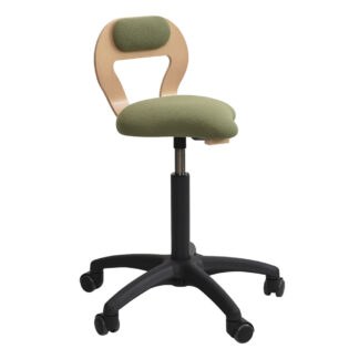 Lænde Ergoret Arbjdsstol Comfort Lux Tonus uld, ergonomisk arbejdsstol med sikkerhedshjul og regulerbar gaspatron - få pædagogiske møbler fra Klarskov møbler