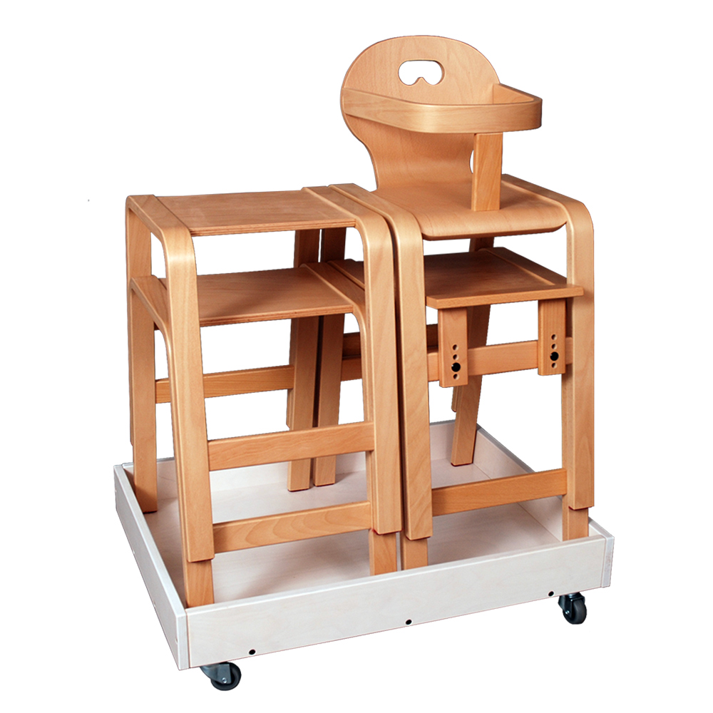 Panuline serien med stol, taburet og højstol kan sættes på Panuline Taburet fra Klarskov møbler ApS i 2 rækker
