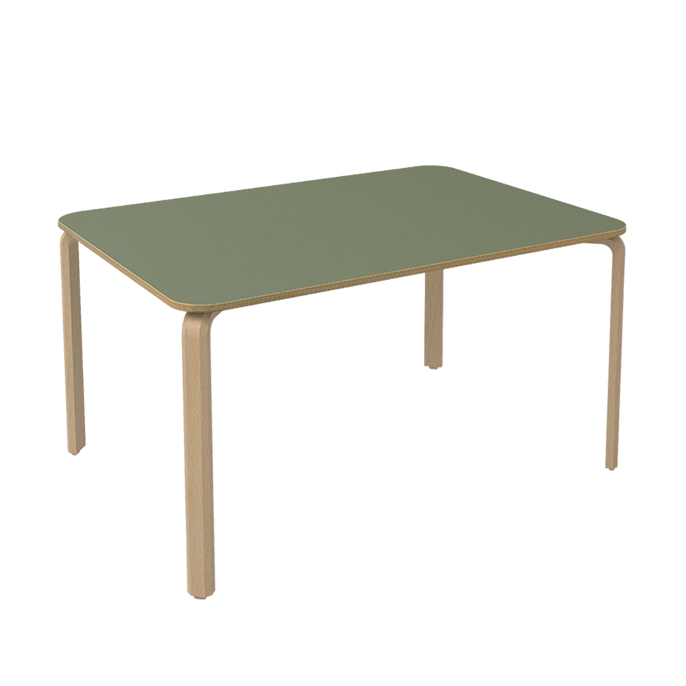 Rektangulært Bord ,ed lyddæmpende linoleum aflangt bord med og uden låsbare hjul institutionsmøbler kontorbord skolemøbler fra Klarskov møbler