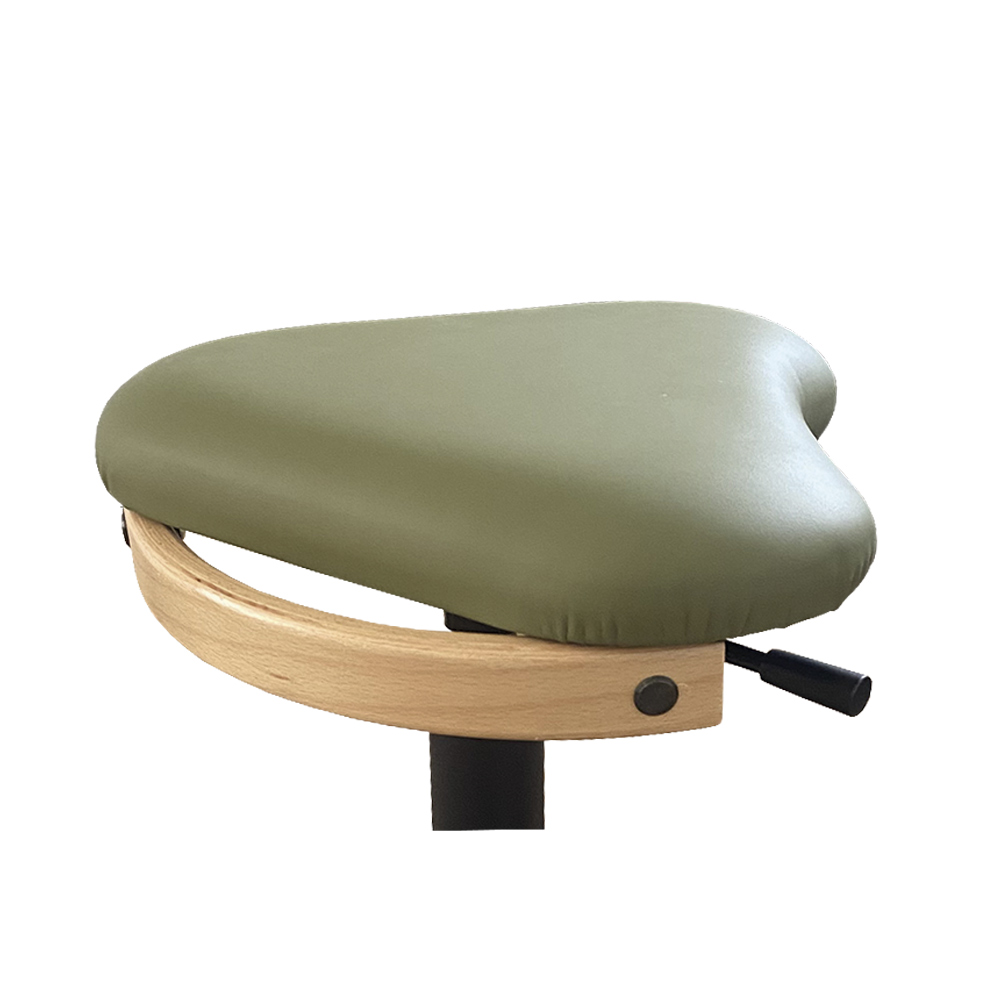 Ergoret Arbejdsstol med vaskbart betræk HAKU i olive - løst sæde - med ergonomisk sæde, gaspatron og sikkerhedshjul - Klarskov møbler ApS