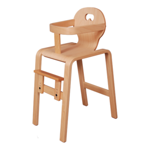 Panuline Stabel Højstol til babyer og børn en stabelbar højstol med aftagelig bøjle og regulerbar fodstøtte. Pædagogiske institutionsmøbler dansk møbelproduktion på Fyn