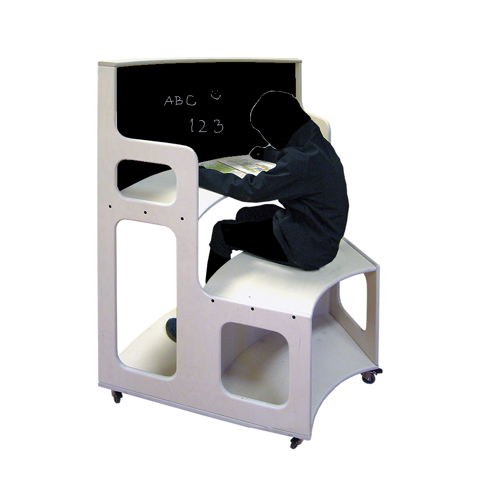 Multi Bue skolemøbel i birk til differentieret undervisning af børn i skoler og institutioner siddeplads og afskærmning i et til ro og fordybelse pædagogisk indretning fra Klarskov møbler
